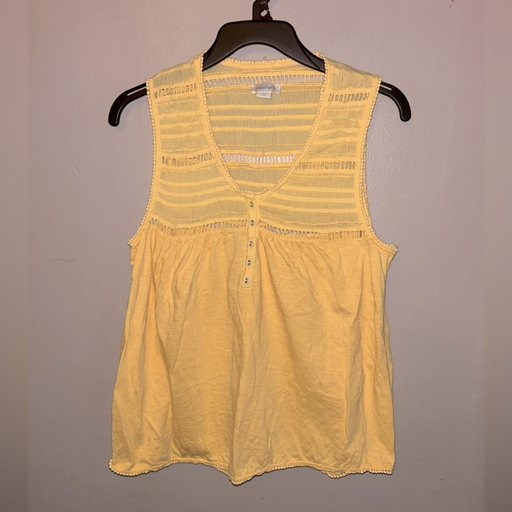 Sundance Shirt “Manette Lace Tank” Yellow
